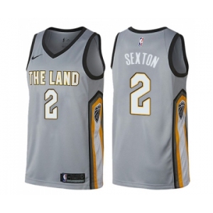 Women's Nike Cleveland Cavaliers #2 Collin Sexton Swingman Gray NBA Jersey - City Edition