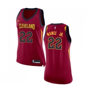 Women's Nike Cleveland Cavaliers #22 Larry Nance Jr. Authentic Maroon NBA Jersey - Icon Edition
