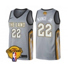 Women's Nike Cleveland Cavaliers #22 Larry Nance Jr. Swingman Gray 2018 NBA Finals Bound NBA Jersey - City Edition