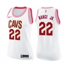 Women's Nike Cleveland Cavaliers #22 Larry Nance Jr. Swingman White Pink Fashion NBA Jersey