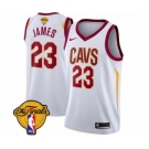 Women's Nike Cleveland Cavaliers #23 LeBron James Authentic White 2018 NBA Finals Bound NBA Jersey - Association Edition