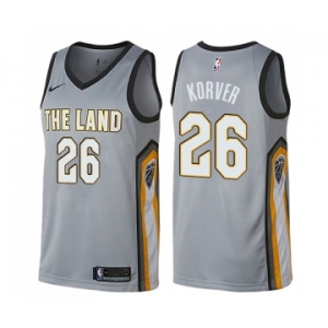 Women's Nike Cleveland Cavaliers #26 Kyle Korver Swingman Gray NBA Jersey - City Edition