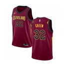 Women's Nike Cleveland Cavaliers #32 Jeff Green Swingman Maroon Road NBA Jersey - Icon Edition