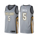 Women's Nike Cleveland Cavaliers #5 J.R. Smith Swingman Gray NBA Jersey - City Edition