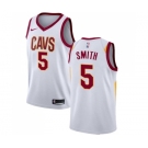 Women's Nike Cleveland Cavaliers #5 J.R. Smith Swingman White Home NBA Jersey - Association Edition