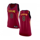 Women's Nike Cleveland Cavaliers #8 Jordan Clarkson Authentic Maroon NBA Jersey - Icon Edition