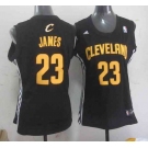 women nba cleveland cavaliers #23 james black[revolution 30 swingman]