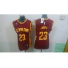 women nba cleveland cavaliers #23 james red jerseys