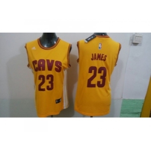 women nba cleveland cavaliers #23 james yellow jerseys