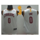 NBA Youth Revolution 30 Cleveland Cavaliers #0 Kevin Love White The Champions Patch Stitched Jerseys