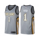 Youth Nike Cleveland Cavaliers #1 Rodney Hood Swingman Gray NBA Jersey - City Edition