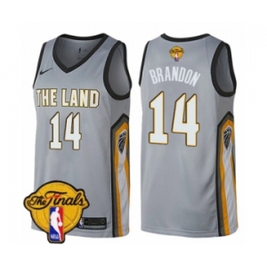 Youth Nike Cleveland Cavaliers #14 Terrell Brandon Swingman Gray 2018 NBA Finals Bound NBA Jersey - City Edition