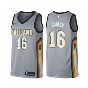 Youth Nike Cleveland Cavaliers #16 Cedi Osman Swingman Gray NBA Jersey - City Edition