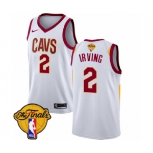 Youth Nike Cleveland Cavaliers #2 Kyrie Irving Authentic White 2018 NBA Finals Bound NBA Jersey - Association Edition