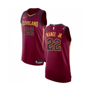 Youth Nike Cleveland Cavaliers #22 Larry Nance Jr. Authentic Maroon NBA Jersey - Icon Edition