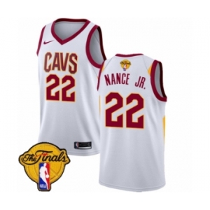 Youth Nike Cleveland Cavaliers #22 Larry Nance Jr. Authentic White 2018 NBA Finals Bound NBA Jersey - Association Edition