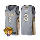 Youth Nike Cleveland Cavaliers #3 George Hill Swingman Gray 2018 NBA Finals Bound NBA Jersey - City Edition