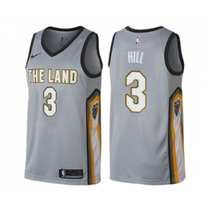 Youth Nike Cleveland Cavaliers #3 George Hill Swingman Gray NBA Jersey - City Edition