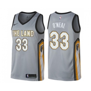 Youth Nike Cleveland Cavaliers #33 Shaquille O'Neal Swingman Gray NBA Jersey - City Edition