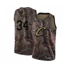 Youth Nike Cleveland Cavaliers #34 Tyrone Hill Swingman Camo Realtree Collection NBA Jersey