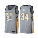 Youth Nike Cleveland Cavaliers #34 Tyrone Hill Swingman Gray NBA Jersey - City Edition