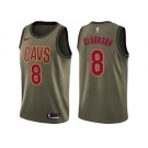 Youth Nike Cleveland Cavaliers #8 Jordan Clarkson Green Salute to Service NBA Swingman Jersey