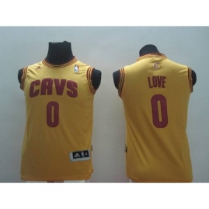 youth nba cleveland cavaliers #0 love yellow[revolution 30 swingman]