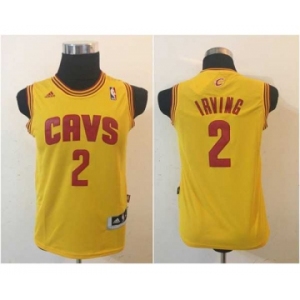 youth nba cleveland cavaliers #2 irving yellow[revolution 30 swingman]