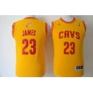 youth nba cleveland cavaliers #23 james yellow[revolution 30 swingman]