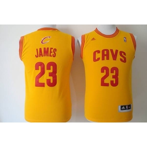 youth nba cleveland cavaliers #23 james yellow[revolution 30 swingman]