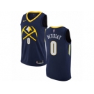 Men Nike Denver Nuggets #0 Emmanuel Mudiay Authentic Navy Blue NBA Jersey - City Edition