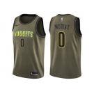 Men Nike Denver Nuggets #0 Emmanuel Mudiay Green Salute to Service NBA Swingman Jersey