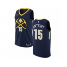 Men Nike Denver Nuggets #15 Carmelo Anthony Authentic Navy Blue NBA Jersey - City Edition