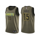 Men Nike Denver Nuggets #15 Nikola Jokic Green Salute to Service NBA Swingman Jersey