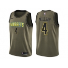 Men Nike Denver Nuggets #4 Paul Millsap Green Salute to Service NBA Swingman Jersey