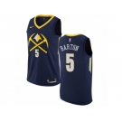 Men Nike Denver Nuggets #5 Will Barton Authentic Navy Blue NBA Jersey - City Edition