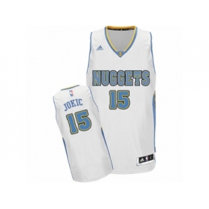 Men's Adidas Denver Nuggets #15 Nikola Jokic Swingman Light Blue Road NBA Jersey