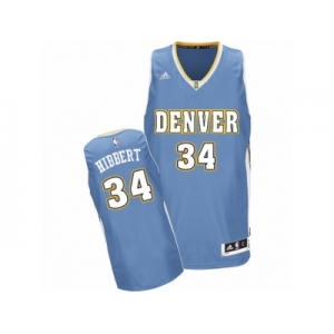 Men's Adidas Denver Nuggets #34 Roy Hibbert Swingman Light Blue Road NBA Jersey