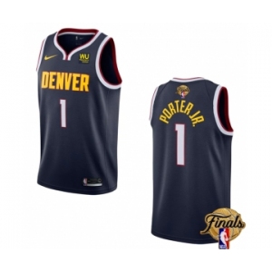 Men's Denver Nuggets #1 Michael Porter Jr. Navy 2023 Finals Icon Edition Stitched Basketball Jersey