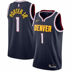 Men's Denver Nuggets #1 Michael Porter Jr. Nike Navy 2020-21 Swingman Jersey