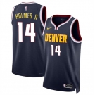 Men's Denver Nuggets #14 DaRon Holmes II Navy 2024 Draft Icon Edition Stitched Basketball Jersey