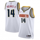 Men's Denver Nuggets #14 DaRon Holmes II White 2024 Draft Association Edition Stitched Basketball Jersey