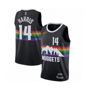 Men's Denver Nuggets #14 Gary Harris Authentic Black Basketball Jersey - 2019-20 City Edition