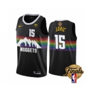 Men's Denver Nuggets #15 Nikola Jokic Black 2023 Finals City Edition Stitched Basketball Jersey