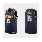 Men's Denver Nuggets #15 Nikola Jokic Navy Icon Edition Stitched Jersey