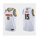 Men's Denver Nuggets #15 Nikola Jokic White 2023 Finals Champions Association Edition With NO.6 Patch Stitched Basketball Jersey