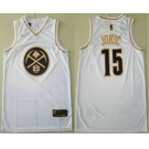 Men's Denver Nuggets #15 Nikola Jokic White Golden Nike Swingman Stitched NBA Jersey