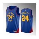 Men's Denver Nuggets #24 Jalen Pickett Blue 2023 Draft Statement Edition Stitched Basketball Jersey