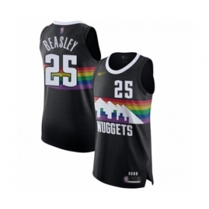 Men's Denver Nuggets #25 Malik Beasley Authentic Black Basketball Jersey - 2019-20 City Edition