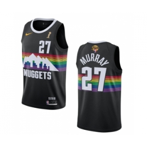 Men's Denver Nuggets #27 Jamal Murray Black 2023 Finals Champions City Edition Stitched Basketball Jersey